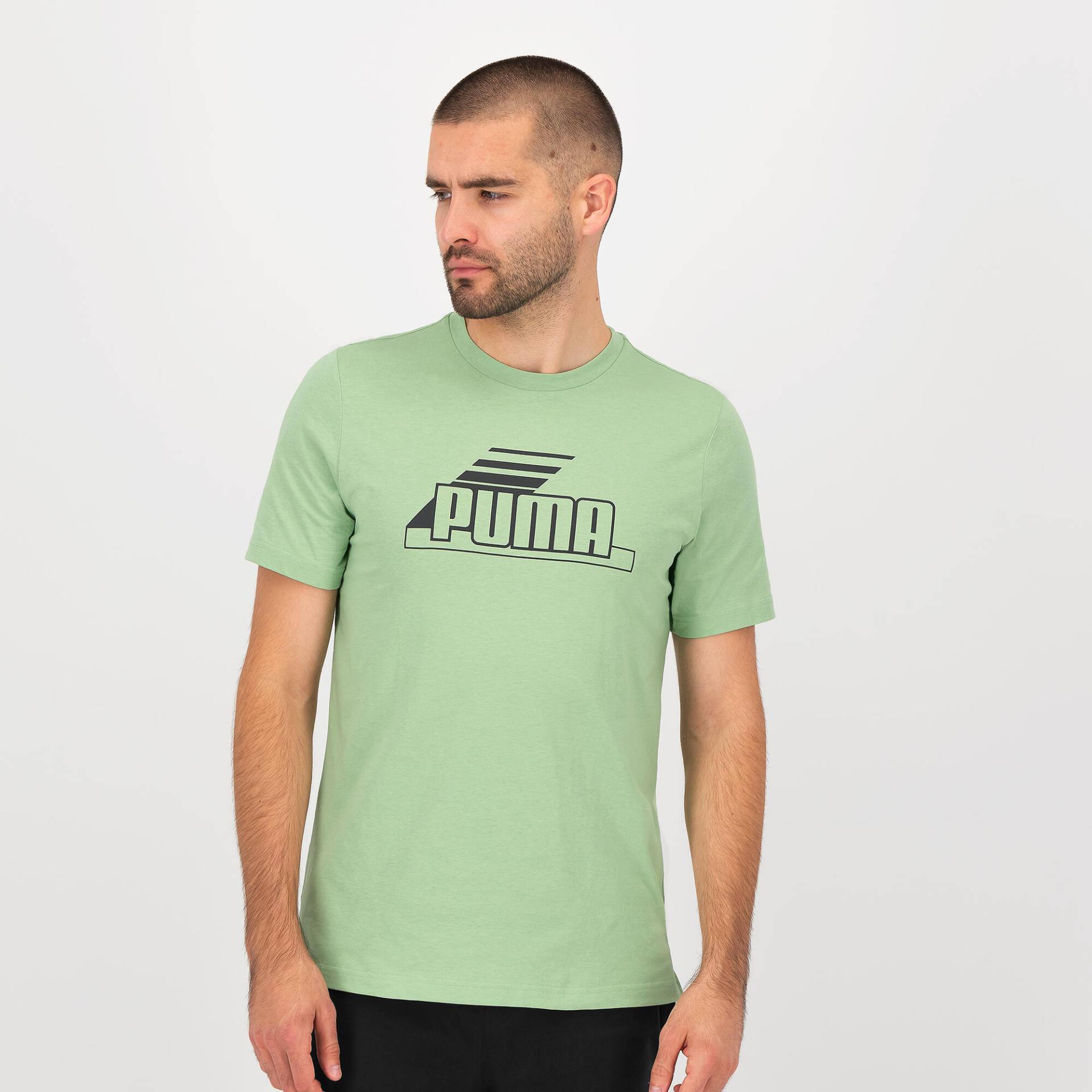 Puma T-Shirt Herren Baumwolle - grün von Puma
