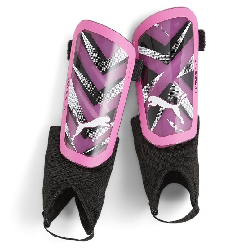 Puma Ultra Flex Ankle Schienbeinschoner - pink/schwarz/silber-M von Puma