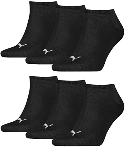 PUMA Unisex Sneaker Sport Socken Sportsocken Füsslinge 251025 im 6er Pack (schwarz, 35-38) von PUMA