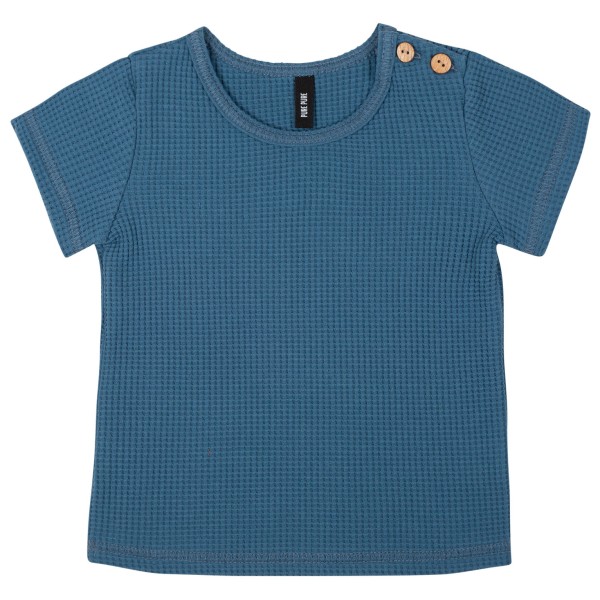 Pure Pure - Baby's T-Shirt Waffle - T-Shirt Gr 62 blau von Pure Pure