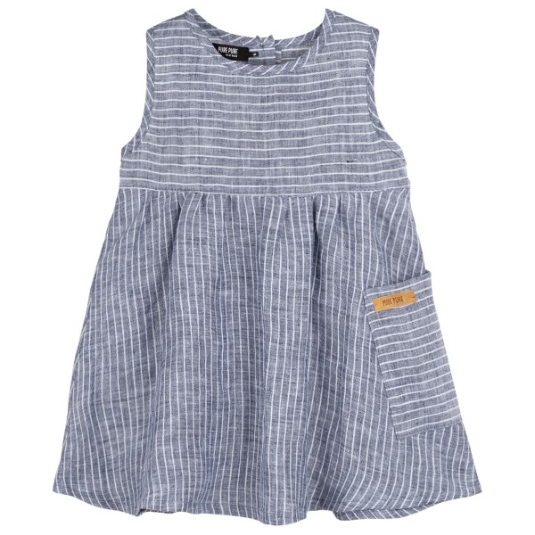 Pure Pure - Kid's Mini-Kleid Leinen gestreift - Kleid Gr 86 grau von Pure Pure