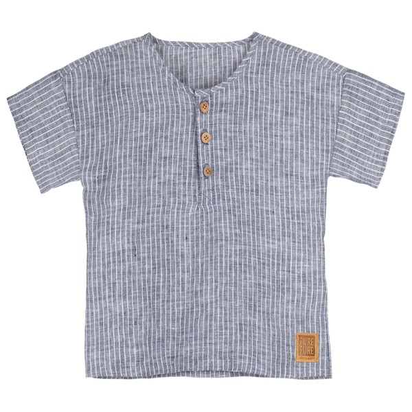 Pure Pure - Kid's Shirt Leinen - T-Shirt Gr 104;110/116;122/128;92;98 grau von Pure Pure