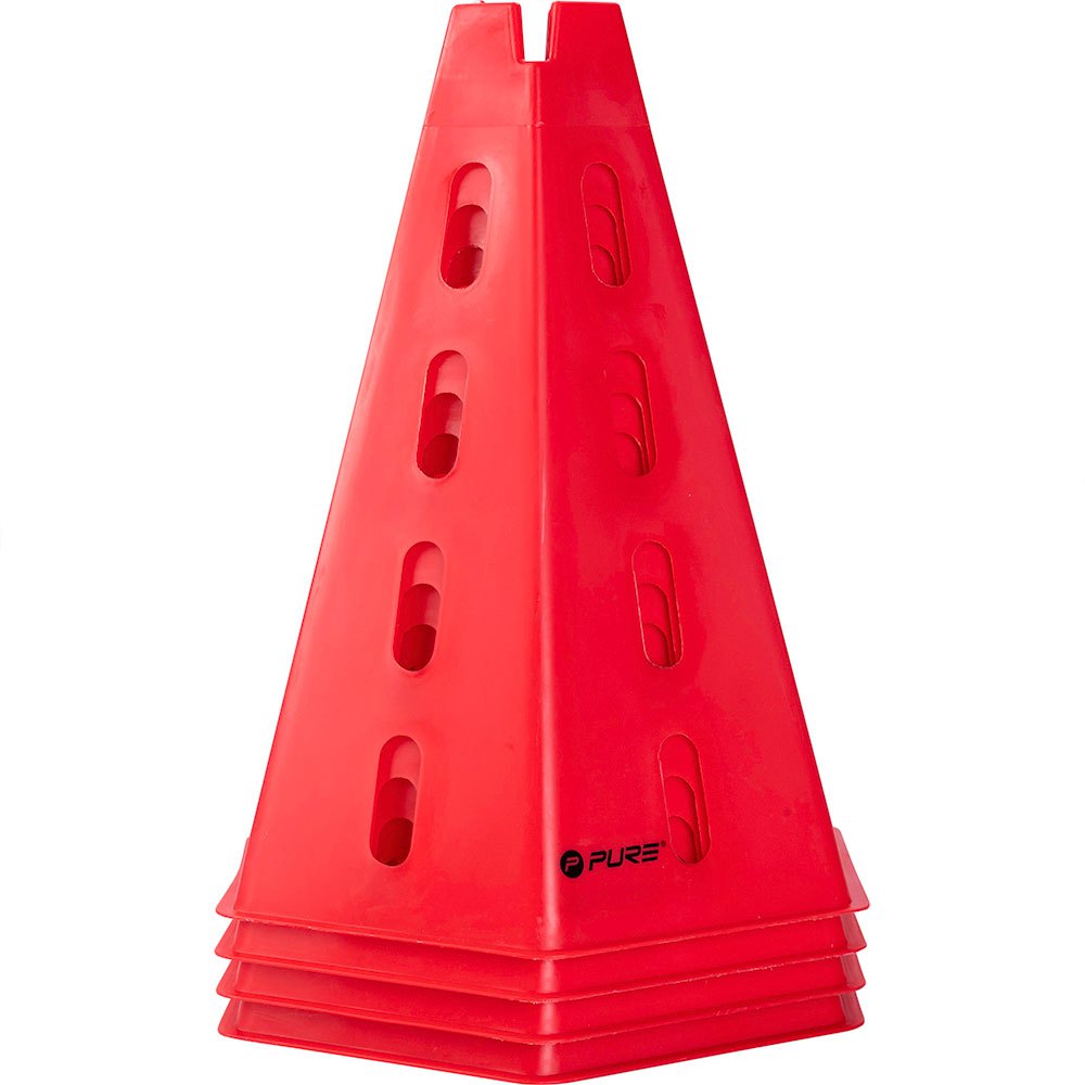 Pure2improve Triangle 30 Cm Training Cones 6 Units Rot von Pure2improve