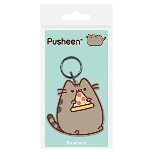 Pusheen Pizza, Schlüsselanhänger aus Gummi, 4.5 x 6 cm, Mehrfarbig von Pyramid International