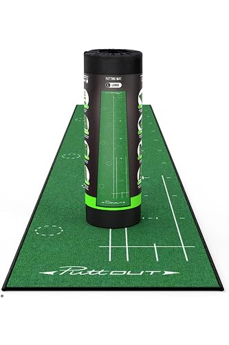 PuttOut Unisex – Erwachsene große Golf-Puttingmatte, 367 x 67 cm, Grün von PuttOut