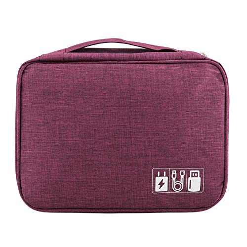 Kosmetik-Organizer-Tasche, Tragbare Aufbewahrungstasche, Wasserdicht (Violett) von Pwshymi
