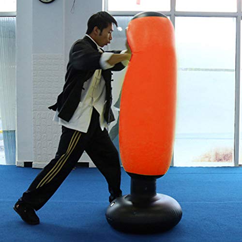 PVC Aufblasbarer Boxsack 160 cm Fitness Hit Sandsack Erwachsene für Spielzeug Geschenk (Orange) von Pwshymi