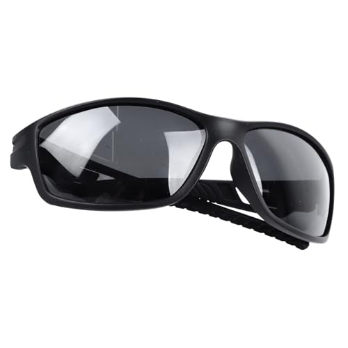 Pwshymi Polarisierte Sonnenbrille Zum Fahren, PC TAC, Schwarzer Rahmen, Graue Linse, Leichte Polarisierte Outdoor-Sonnenbrille Zum Radfahren von Pwshymi
