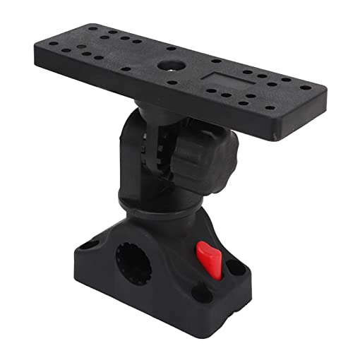 Fischfinder-Montagebasis, 360° Verstellbare Universal-Tiefenfinder-Halterung, Halterung für Marine, Boot, Kanu, Kajak, Fisch-Tiefenfinder-Elektronikhalterung, Einfache Installation von Pyhodi