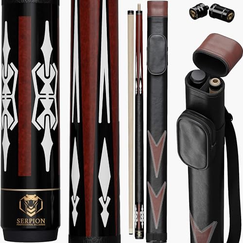 Serpion - Pool Cue Stick 100% Canadian Maple Wood. Professional Billiard Pool Cue Stick with Hard Case and Joint Protectors von Serpion