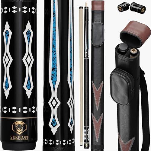 Serpion - Pool Cue Stick 100% Canadian Maple Wood. Professional Billiard Pool Cue Stick with Hard Case and Joint Protectors von Serpion