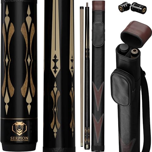 Serpion - Pool Cue Stick 100% Canadian Maple Wood. Professional Billiard Pool Cue Stick with Hard Case and Joint Protectors von Serpion