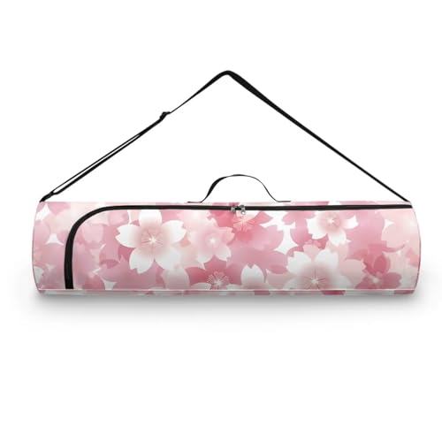 Pzuqiu Cherry Blossom Yogamatten-Tasche für Damen und Herren, durchgehender Reißverschluss, mit leicht zugänglichem Reißverschluss und verstellbarem Schultergurt, passend für die meisten Yogamatten von Pzuqiu