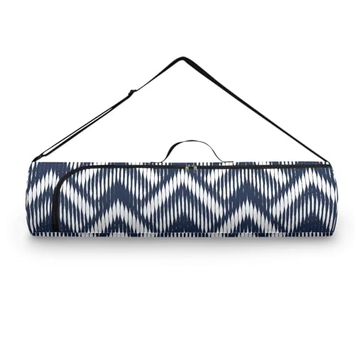 Pzuqiu Yogamatten-Tasche mit Strickmuster für Damen und Herren, durchgehender Reißverschluss, leicht zugänglicher Reißverschluss und verstellbarer Schultergurt, passend für die meisten Yogamatten von Pzuqiu