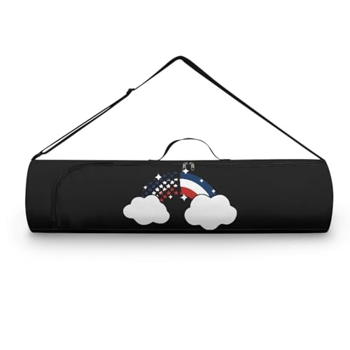 Pzuqiu Yogamatten-Tasche mit USA-Flagge, stilvolle Yoga-Tasche, Matte, Tragetasche, für Damen und Herren, durchgehender Reißverschluss, Yoga-Sporttasche mit verstellbarem Schultergurt für dicke von Pzuqiu