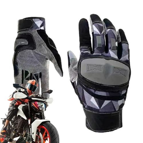Pzuryhg Motorradhandschuhe für Herren - Fahrradhandschuhe Handschuhe | Vollfinger Fahrradhandschuhe Motocross Handschuhe, rutschfeste Reithandschuhe mit Touchscreen für Laufen Radfahren von Pzuryhg