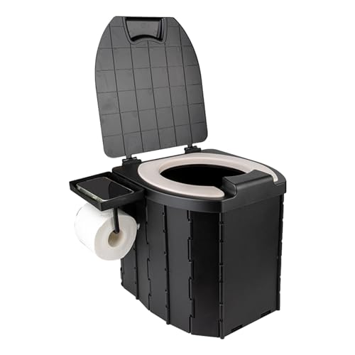Tragbare Outdoor Toilette | Outdoor Toilette mit PU-Polsterung | Faltbare Campingtoilette, Leicht Faltbar für den Außenbereich, Leicht und Tragbar mit Tragegriff für Erwachsene und Kinder von Pzuryhg