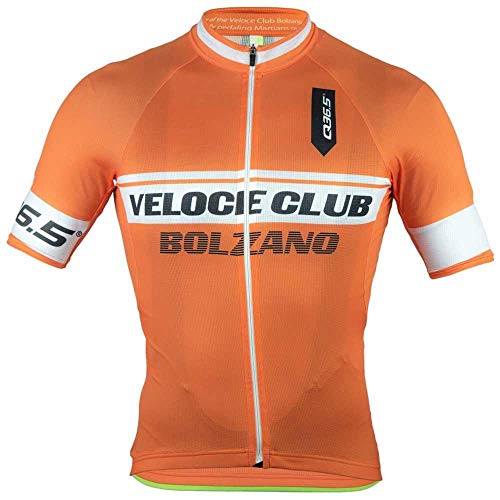 Q36.5 Herren Jersey Shortsleeve Veloce Club Bolzano Radtrikot, Orange, S von Q36.5