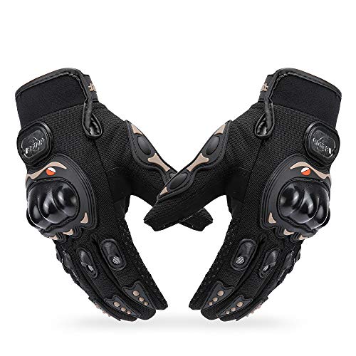 QAINKUN Motorradhandschuhe Motorradhandschuhe Atmungsaktive Vollfinger-Motocross-Handschuhe for den Sommersport Reiten Racing Outdoor-Schutz Motorrad Handschuhe (Color : Noir, Größe : L) von QAINKUN