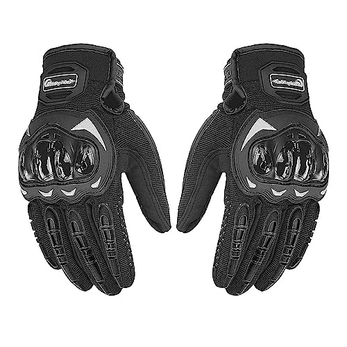 QAINKUN Motorradhandschuhe Motorradhandschuhe Wearable Sport Full Finger Fäustlinge Moto Schutzausrüstung Moto Racing Handschuhe Motorrad Handschuhe (Color : Noir, Größe : M) von QAINKUN
