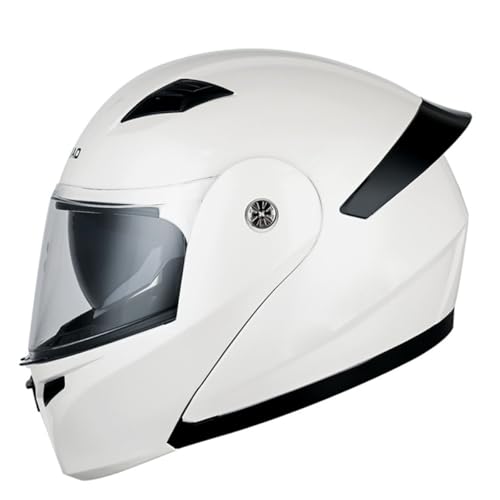 Motorradhelm Klapphelm Rollerhelm ECEDOT Zertifiziert Integralhelme Modulare Helm Mit Doppelvisier Flip Vollvisierhelm Für Erwachsene Frauen Männer Motorrad Schutzhelm 2,XXL:63-64CM von QAZXCVB