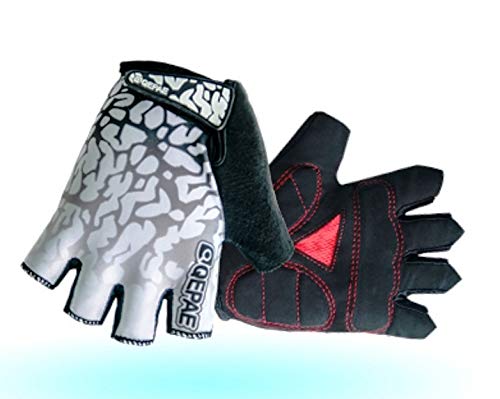 QEPAE Fahrradhandschuhe Sport Gel HandschuheFingerlose Gloves 043 (Weiß, 2XL) von QEPAE