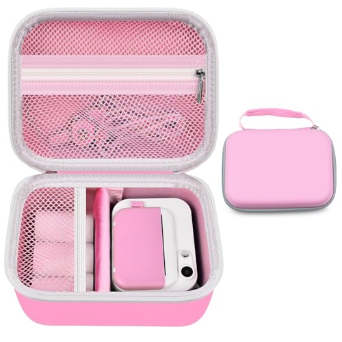 QGGTQG Kinder Kamera Tasche Sofortbildkamera Aufbewahrungsbox Kinderkamera Tragbare Tasche Sofortbildkameras Schutzhülle Tragetasche Halter für Uleway, GREPRO, GlobalCrown, Hangrui (Rosa) von QGGTQG