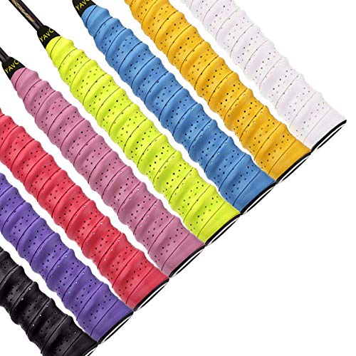 Griffbänder Tennis Badminton Schläger Mehrfarbig Overgrip für Anti-Rutsch-und saugfähigen Griff 8 Stück von HONGXIN-SHOP