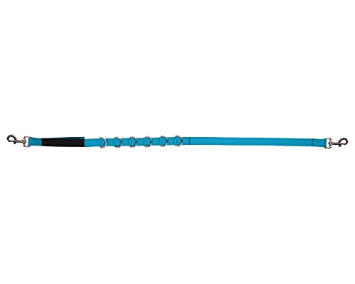 QHP Ausbindezügel Color mit elastischem Teil, Ausbinder, 6 D-Ringe (Warmblut, Sky) von QHP