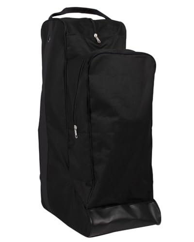 QHP Combi Reitstiefel-/Helmtasche Turniertasche 600 D schwarz von QHP