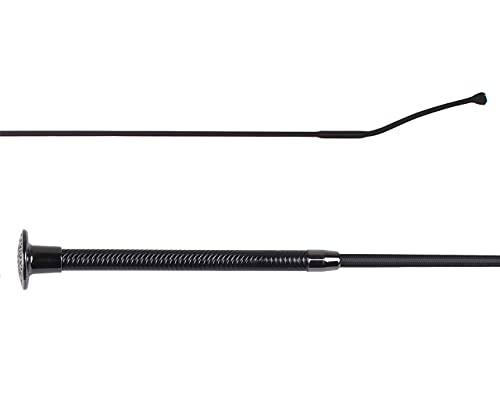 QHP Dressurpeitsche Spiral schwarz Dressurgerte, Größe:120 cm von QHP