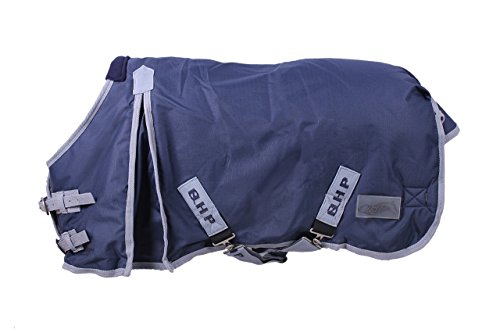 QHP Falabella Outdoordecke 200g Minishetty wasserdicht Kreuzgurte Schweiflatz (80 cm, Blau) von QHP