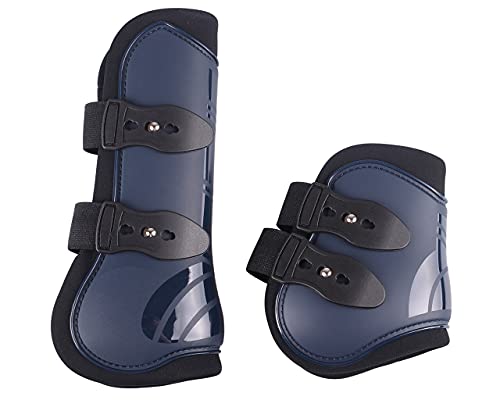 QHP Gamaschen-Set vorne und hinten 4er Set Polyurethan mit Neoprenfutter (Pony, Navy) von QHP