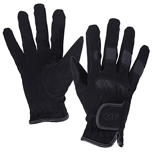 QHP Reithandschuhe Handschuhe Multi Winter mit Fleece Stretcheinsätze schwarz (M) von QHP