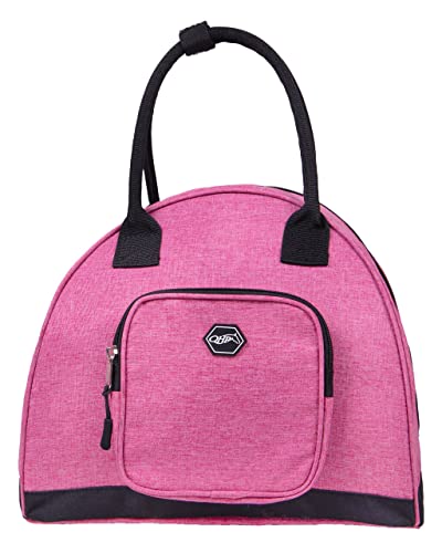 QHP Reithelmtasche mit Handgriffen Reißverschluss Zusatzfach rosa von QHP