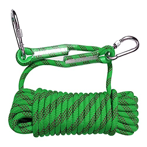 QHY 10mm Outdoor-Kletterseil Nylon Seil Klettern Sicherheitsseil Kletterseil Kinder Outdoor Allzweckseil Outdoor Wandern Camping (Color : Green, Size : 40m*10mm) von QHY