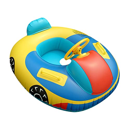 QHYK Schwimmring Kinder, Aufblasbarer Automobil Schwimmreifen, mit Lenkrad-Griff Schwimmhilfe, für Strand und Schwimmbad, für Kinderim ab 8 Monate bis 6 Jahre von QHYK