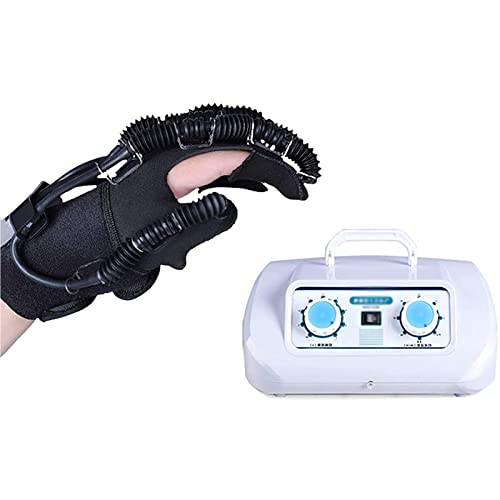 QHYXT Handtrainer, Fingertrainingsgerät, Rehabilitationsroboterhandschuhe, Fingerbegradigungsschiene für passives Training, Handschiene, Trainingshandschuhe (Linke Hand S) von QHYXT