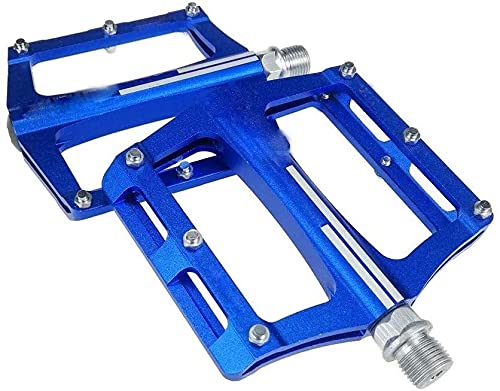 Sixpack Pedale Flat-Pedal MTB Bike-Pedale | Aluminium-Rennpedale mit versiegelten Lagern Slip | für Spin Bike, Trainingsrad, MTB und Rennrad, 9/16 Zoll ( Color : Blue ) von QIANMEI