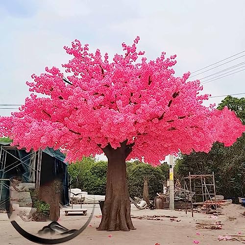 QIByING Artificial Cherry Blossom Tree, Home Decor Artificial Flower Cherry Blossom, Big Artificial Coconut Tree Fake Vines Flowers Indoor Outdoor Wedding Silk Sakura a-2x2m/6.6x6.6ft von QIByING