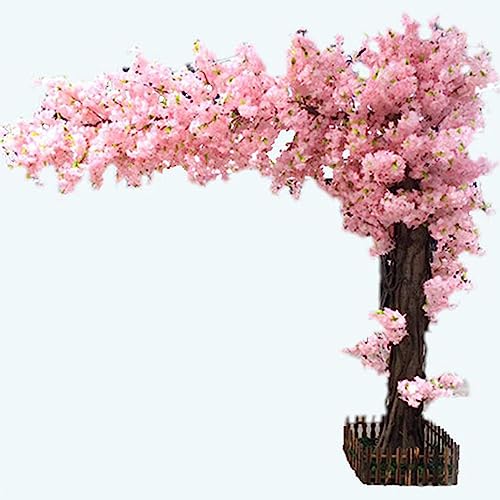 QIByING Artificial Cherry Blossom Tree,Artificial Plant Silk Sakura, Handmade Fake Cherry Blossom, for Home Wedding Party Garden Office Decoration Indoor/Outdoor 2x1.8m/6.6x5.9ft von QIByING