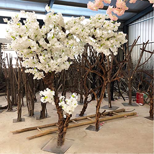 QIByING Cherry Blossom Tree Artificial, Cherry Blossom Decor, Fake Cherry Blossom Fake Plants, Sakura Tree, Weeping Cherry Tree, Artificial Plant with Real Wood Stems 1.5x1m/4.9x3.3ft von QIByING