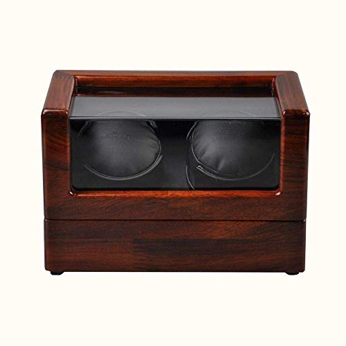 QIByING Dual-Table Brazilian Rosewood Lacquered Watch Winder, Silent Running Rotating Motor, Imported Motor Turn Meter, 24 * 13.5 * 16cm von QIByING