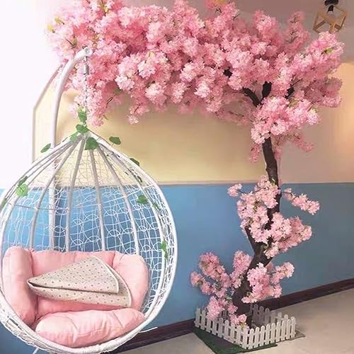 QIByING Home Decor Artificial Cherry Blossom Trees,Pink Fake Sakura, Real Wood Stems and Lifelike Leaves Replica Artificial Plant for Sakura Flower Indoor Outdoor Home Offic 1.8x1.5m/5.9x4.9ft von QIByING