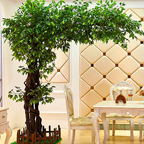 QIByING Large Simulation Plants Artificial Green Banyan Trees Interior Decoration Tree Hotel Interior Living Room Wedding Hotel Shopping Mall Decoration 1x0.6m/3.2x1.9ft von QIByING