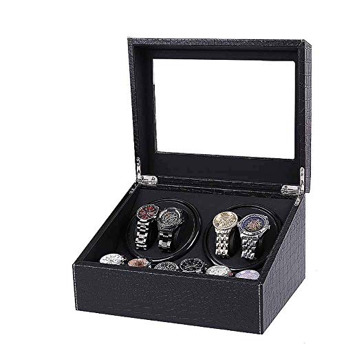 QIByING Watch Winder, Can Accommodate 4 + 6 Watches, Ultra-Quiet Anti-Magnetic Motor, Soft and Flexible Watch Pillow, Size 30.8 * 23.5 * 18.3cm von QIByING