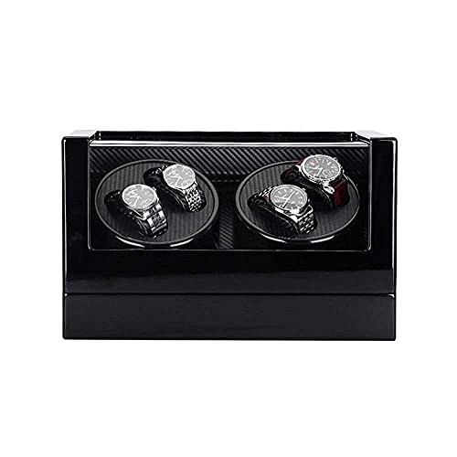 QIByING Watch Winder Box 4,Wood Shell Piano Paint Exterior,4 Rotation Mode Setting,Extremely Silent Motor Watches von QIByING