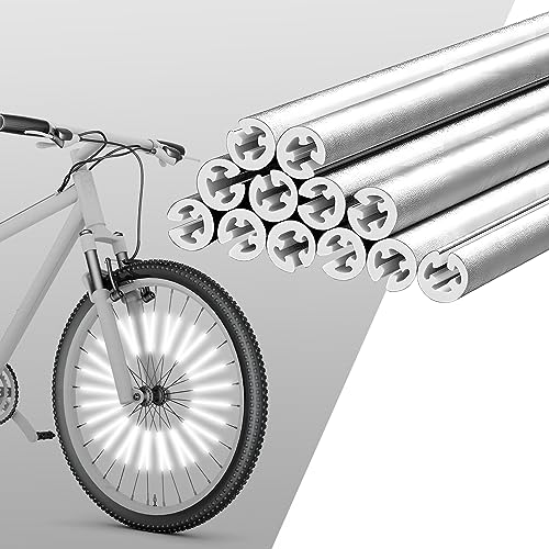 QILUCKY Speichenreflektoren Fahrrad, 360° Sichtbarkeit Reflektoren Fahrrad, Katzenaugen Reflektoren, Fahrrad Zubehör Einfache Montage (12) von QILUCKY