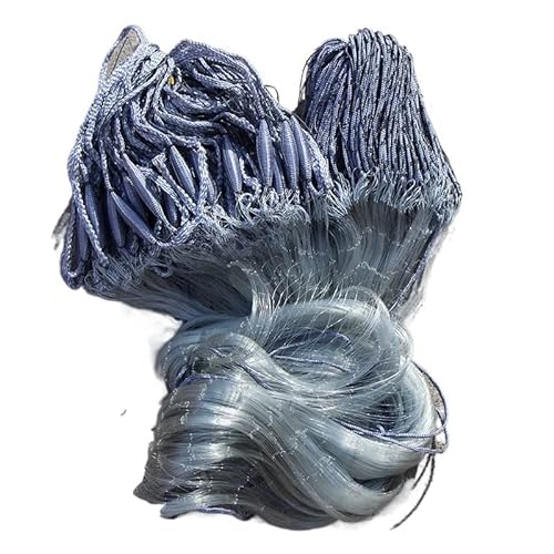QIULKU Fischernetz,Kiemennetz Einschichtiges/dreischichtiges, handgefertigtes, klebriges Kiemen-Fischernetz Kiemennetz (Color : 3 Layers (30x30mm)) von QIULKU