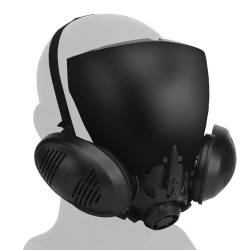 Cyberpunk Airsoft Maske, Abnehmbare Anti-Fog Linsen, Zwei Tragemodi, Techwear Futuristische Maske von QJYZHAN